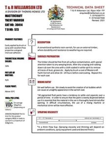 MASTERCRAFT YACHT VARNISH CAT NO: 30414 TD NO: 573