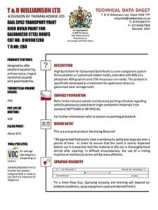 High Build Paint for Galvanised Steel Roofs