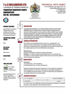 TRANSPEED TRANSPORT PAINTS ARMOURPLATE