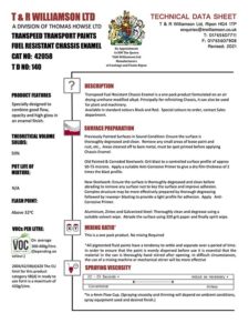 TRANSPEED TRANSPORT PAINTS FUEL RESISTANT CHASSIS ENAMEL