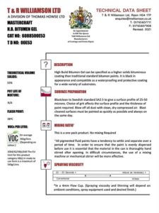 Mastercraft High Build Bitumen Gel