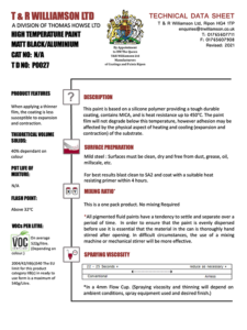 High Temperature Paint - Matt Black/Aluminium