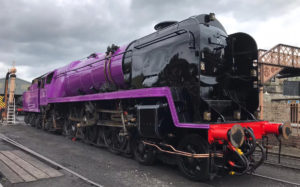 Painting 34027 Taw Valley PURPLE on the Severn Valley Railway | The Queen's Platinum Jubilee prep