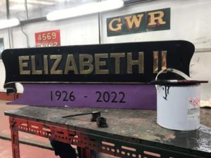 Elizabeth II Black Nameplate