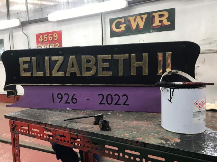 Elizabeth II Black Nameplate